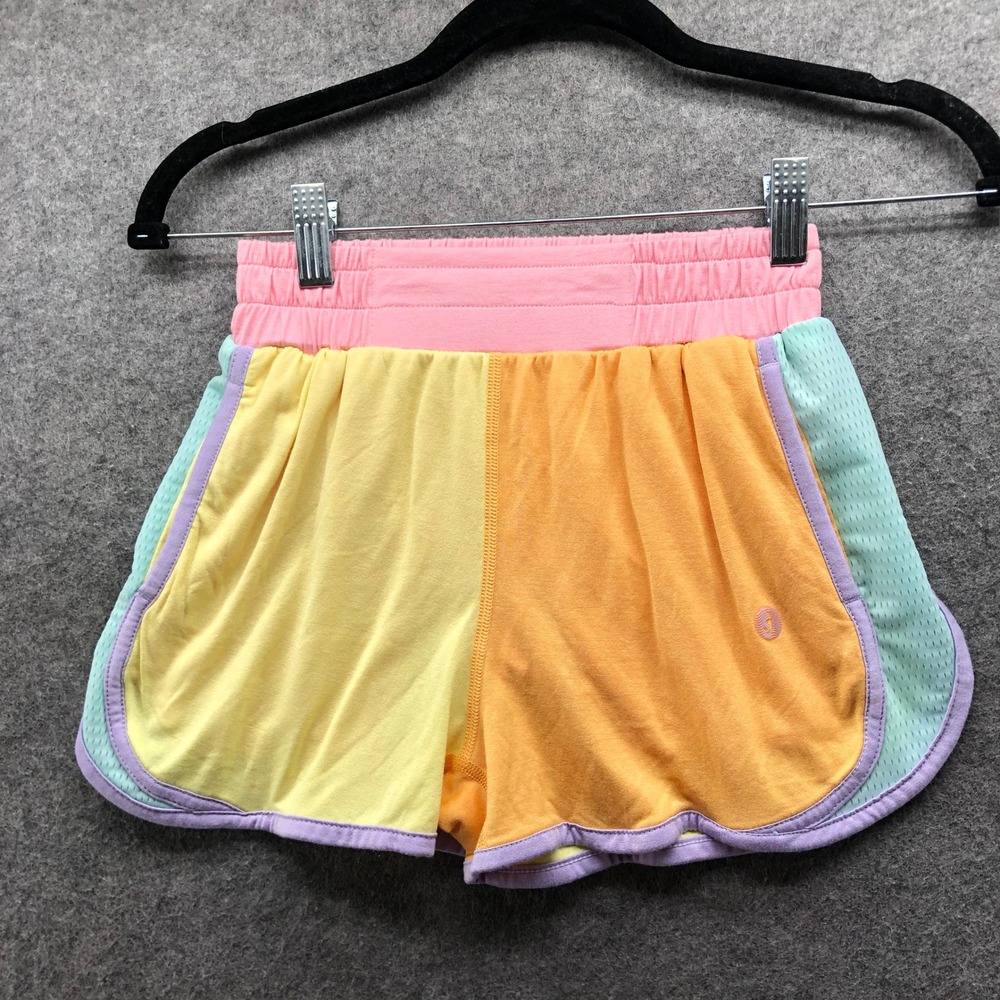 Jambys Colorblock Modal Lounge Shorts Pastel Pink Yellow Orange Womens XXS